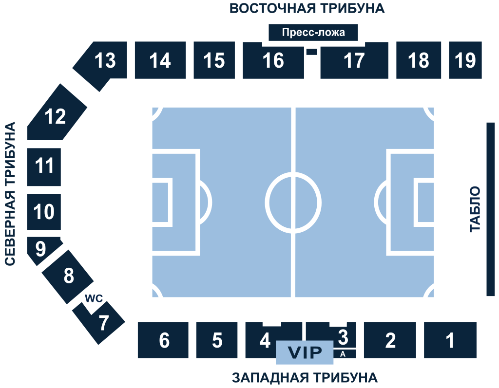 Схема стадиона Спартак